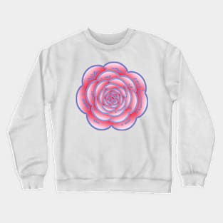 Rose Line Art In Mauve And Blue Crewneck Sweatshirt